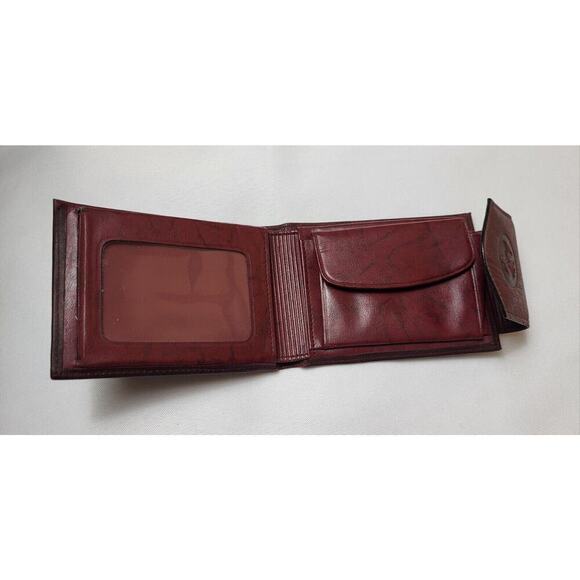 Buxton Burgundy Red Leather Bifold‎ Wallet - Picture 3 of 4